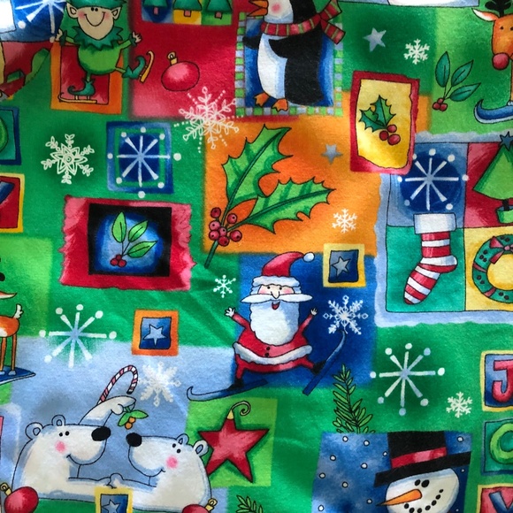 Comfy Cotton Scrubs Holiday Christmas Scrub Top S - Picture 3 of 5